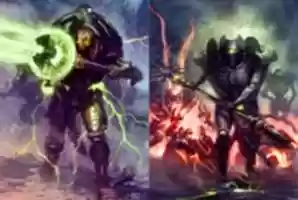 Free download Warhammer 40k - Necron Triarch Praetorian And Cryptek [Copyright MajesticChicken] free photo or picture to be edited with GIMP online image editor